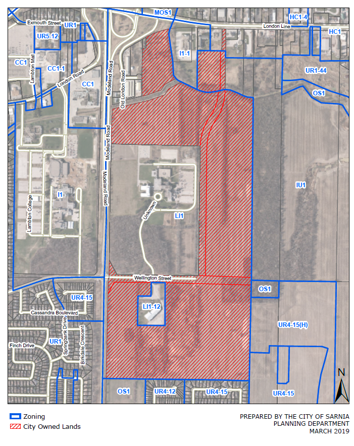 Business and Research Park extents map